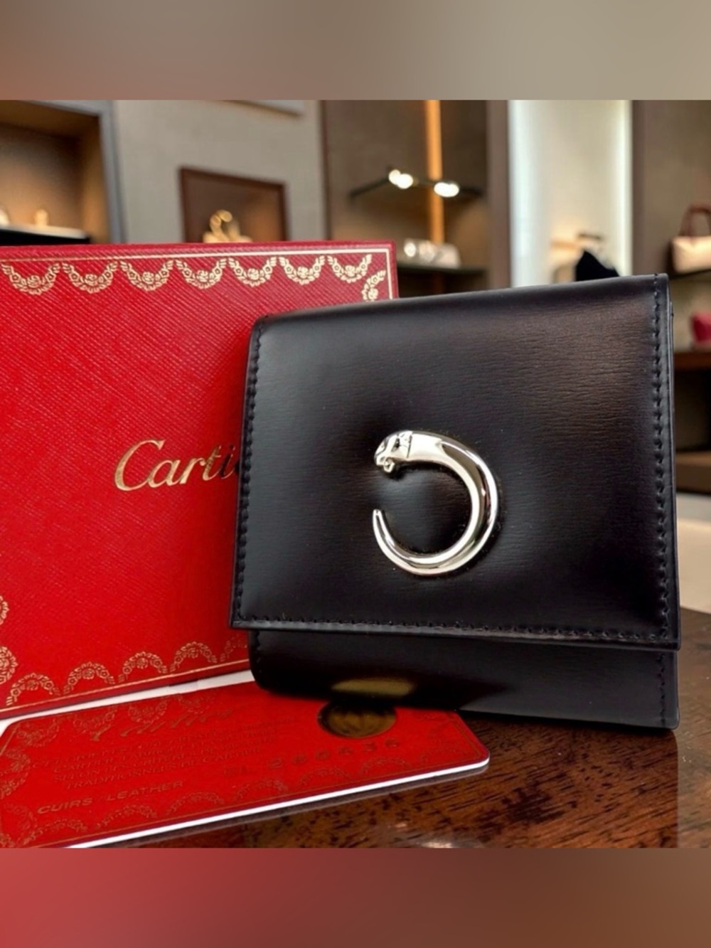Cartier Panthère Leather Coin Purse 😍🖤